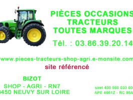 SHOP AGRI     Vente de pièces d'occasions tracteurs toutes marques